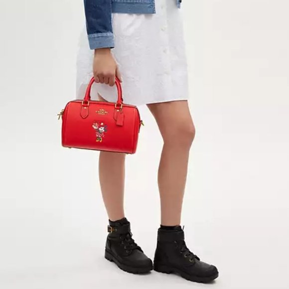 🐭 Disney X Coach Rowan Satchel With Minnie Mouse - Picture 8 of 16